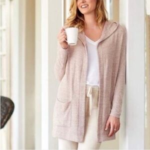 Barefoot dreams hooded cardigan sweater